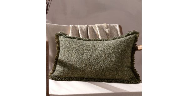 Luxury Woven Cushion  Moss | Bed Sava