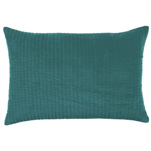 Velvet Quilted Cushion  Ocean | Bed Sava