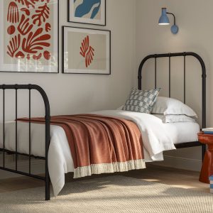 Grace Bed  Matte Black Single | Bed Sava
