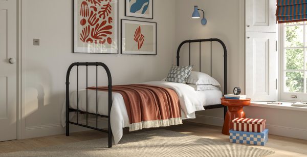 Grace Bed  Matte Black Single | Bed Sava