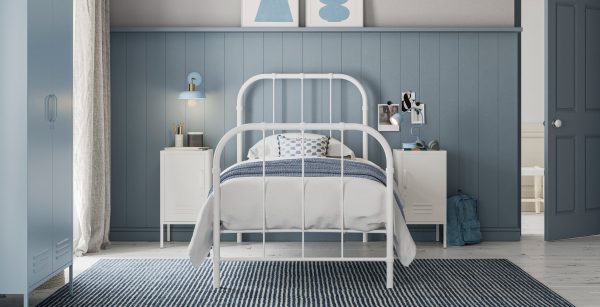 Grace Bed  Porcelain White Single | Bed Sava
