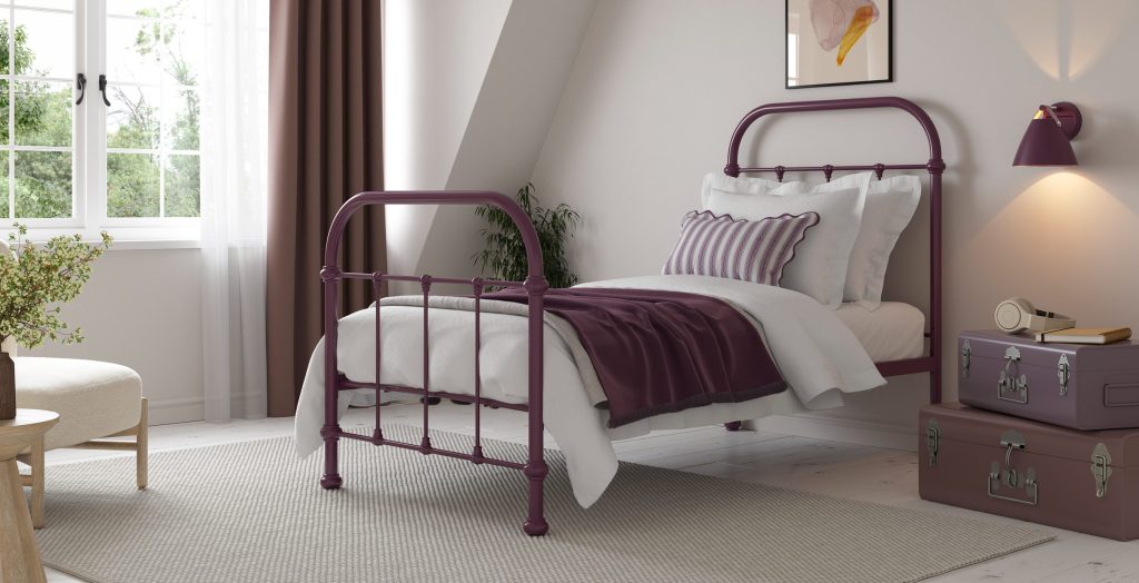 Oliver Bed - Mauve, Single
