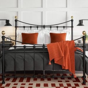 Arabella Bed  Matte Black Super King | Bed Sava