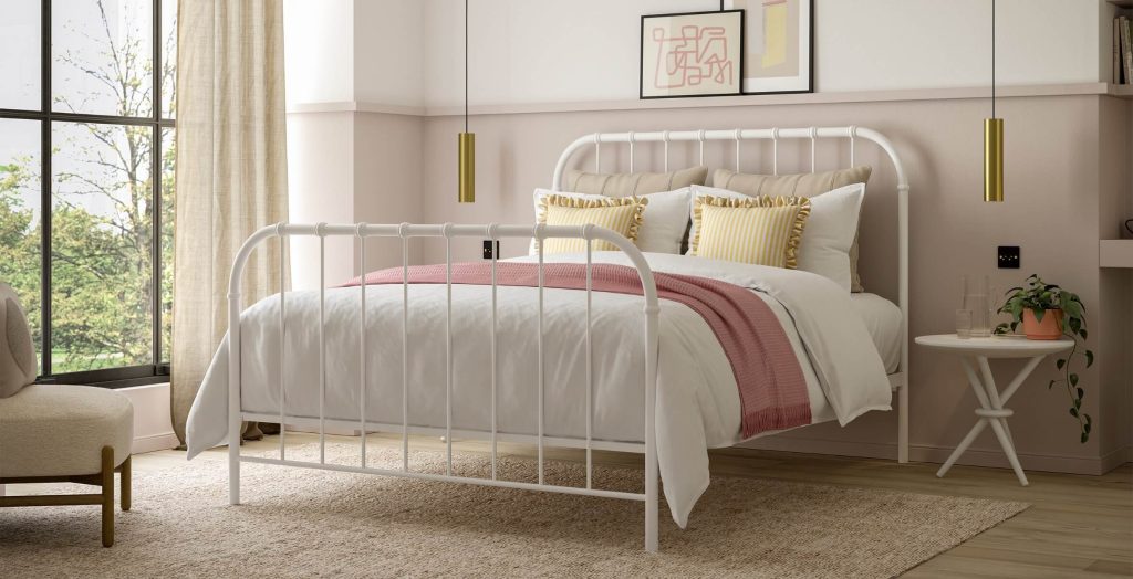 Grace Bed - Porcelain White, Small Double