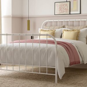 Grace Bed  Porcelain White Small Double | Bed Sava