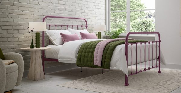Oliver Bed  Mauve Double | Bed Sava