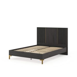 Camber Bed  Charcoal Grey Wood Double | Bed Sava