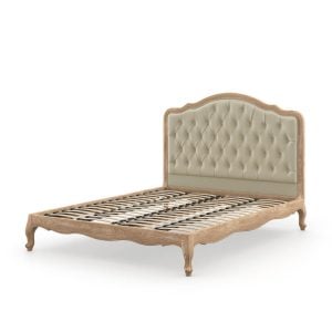 Sienna Button Back Bed  Natural  Weathered Oak Super King | Bed Sava