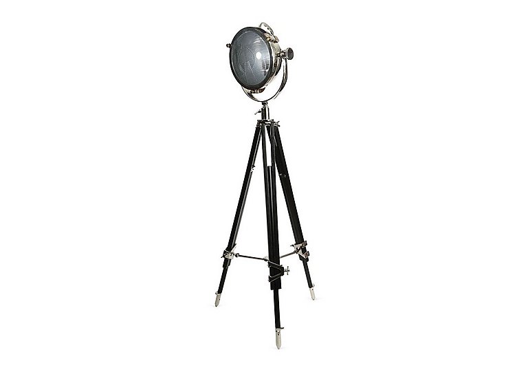 Culinary Concepts - Rolls Headlamp Floor Lamp with Black Wood Tripod