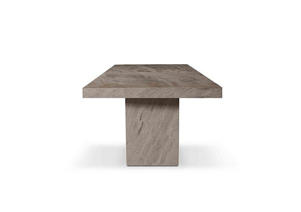 Stone International  Rome Lamp Table with Straight Edge | Bed Sava
