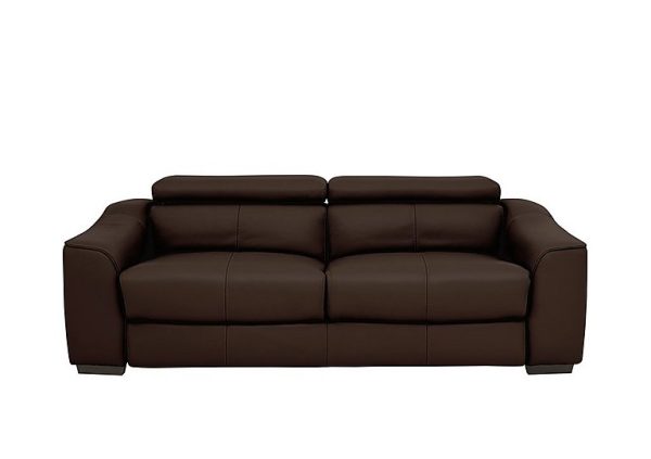 Elixir 3 Seater BV Leather Sofa Bed  Dark Chocolate | Bed Sava