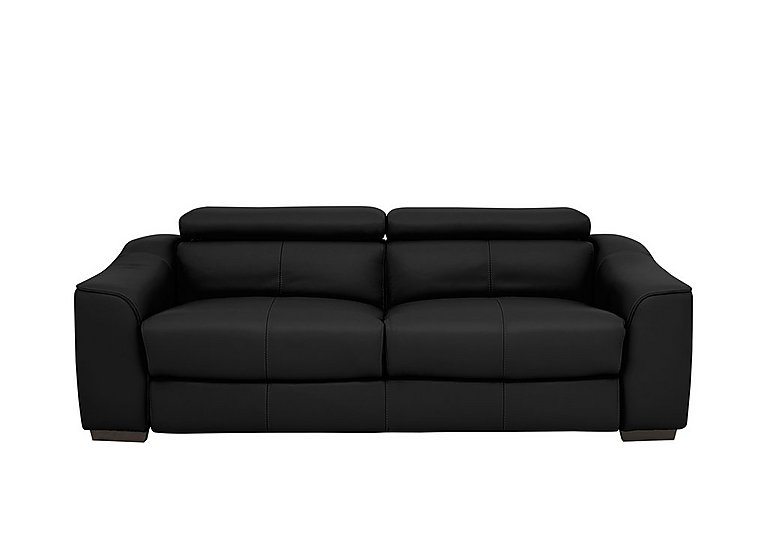 Elixir 3 Seater BV Leather Sofa Bed - Classic Black