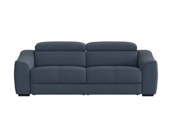 Elixir 3 Seater BV Leather Sofa Bed  BV Ocean Blue | Bed Sava