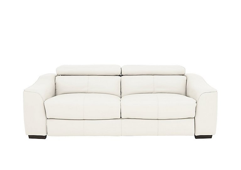 Elixir 3 Seater BV Leather Sofa Bed - BV Star White