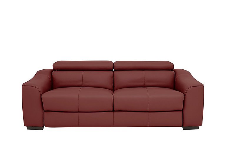 Elixir 3 Seater BV Leather Sofa Bed - BV Deep Red