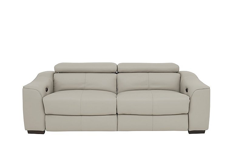 Elixir 3 Seater BV Leather Sofa Bed - Silver Grey