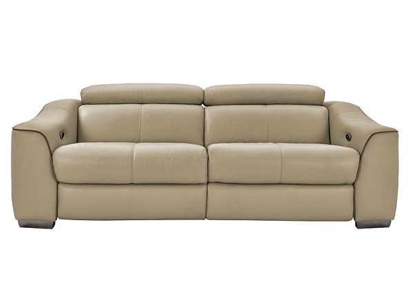 Elixir 3 Seater BV Leather Sofa Bed  BV Pebble | Bed Sava