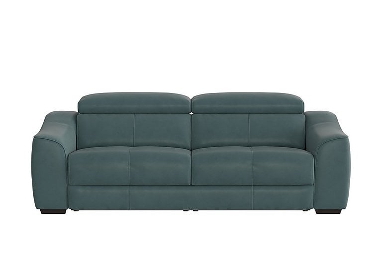 Elixir 3 Seater NC Leather Sofa Bed - NC Lake Green