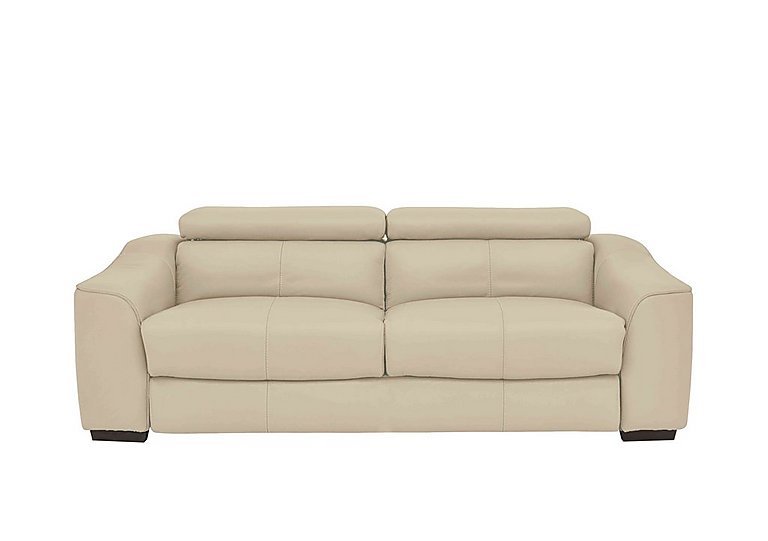 Elixir 3 Seater NC Leather Sofa Bed - NC Bisque