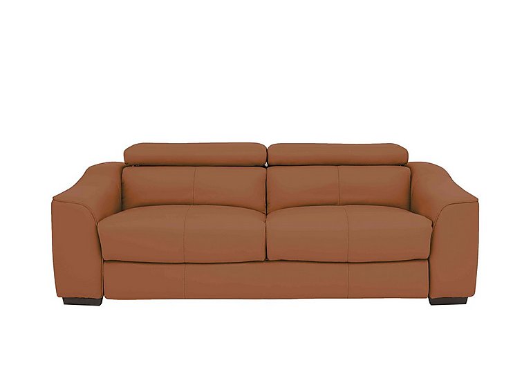 Elixir 3 Seater NC Leather Sofa Bed - Pecan Brown