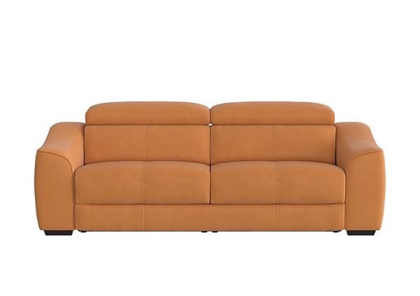 Elixir 3 Seater NC Leather Sofa Bed  NC Honey Yellow | Bed Sava