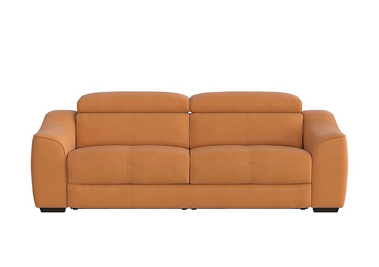 Elixir 3 Seater NC Leather Sofa Bed - NC Honey Yellow