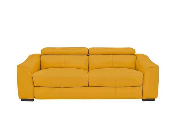 Elixir 3 Seater NC Leather Sofa Bed  Sunflower | Bed Sava