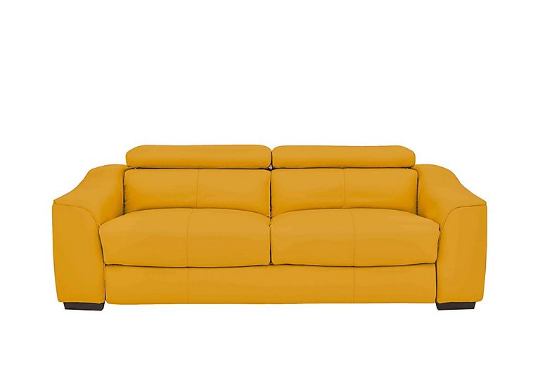 Elixir 3 Seater NC Leather Sofa Bed - Sunflower
