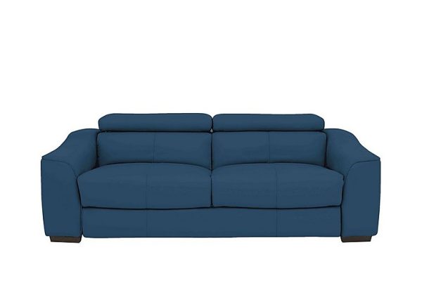 Elixir 3 Seater NC Leather Sofa Bed  Carribean Sea | Bed Sava