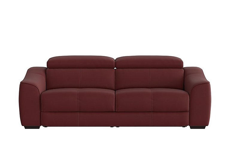 Elixir 3 Seater NC Leather Sofa Bed - NC Deep Red