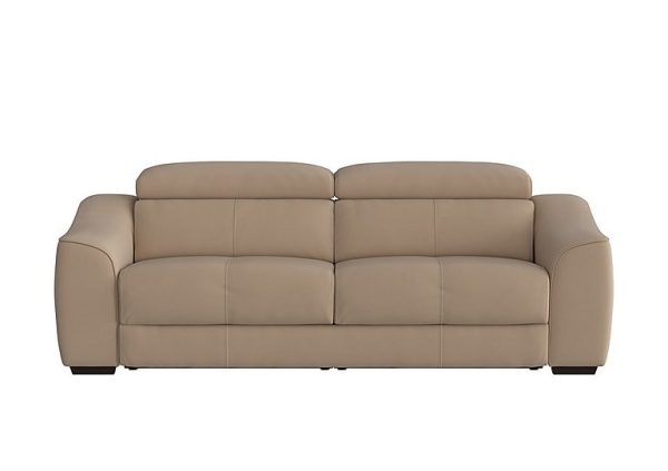 Elixir 3 Seater NC Leather Sofa Bed  NC Pebble | Bed Sava