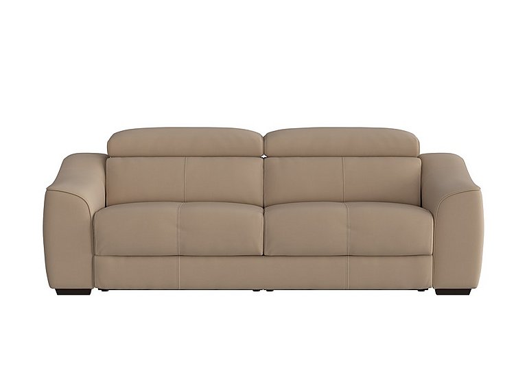 Elixir 3 Seater NC Leather Sofa Bed - NC Pebble