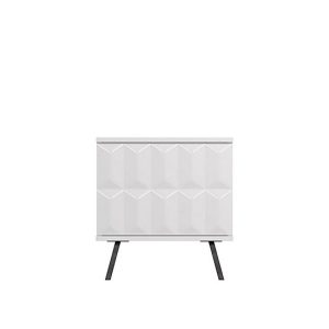 Alpha Lamp Table with SMART LED Lighting  White | Bed Sava