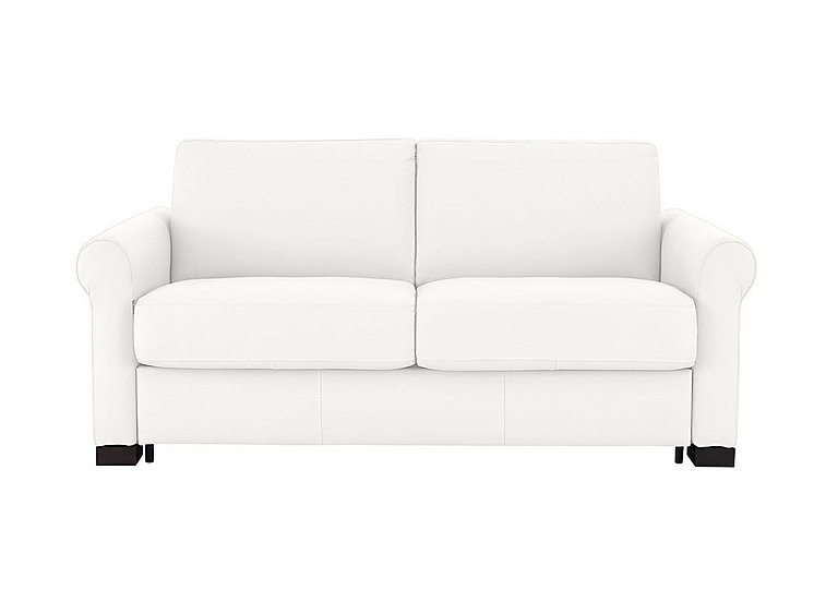 Nicoletti - Alcova 2 Seater Leather Sofa Bed with Scroll Arms - Botero Bianco
