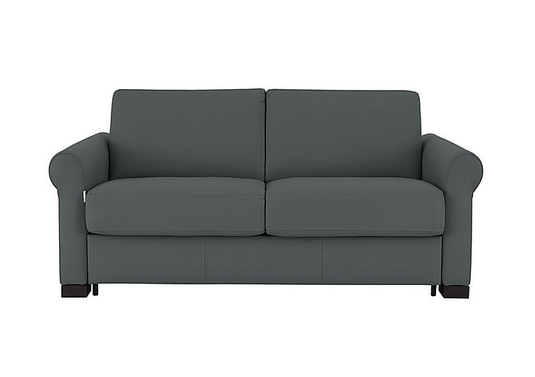 Nicoletti - Alcova 2 Seater Leather Sofa Bed with Scroll Arms - Botero Ottanio
