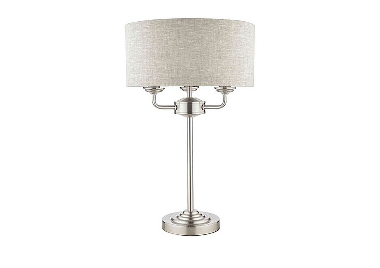 Laura Ashley - Sorrento 3 Light Table Lamp - Nickel