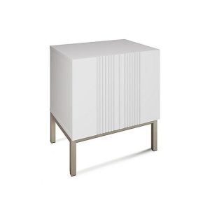 Delta Lamp Table with Smart LED Lighting  White | Bed Sava