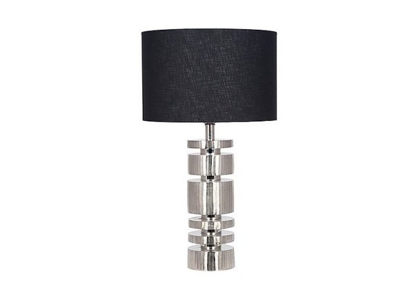 Elon Stacked Table Lamp  Silver | Bed Sava