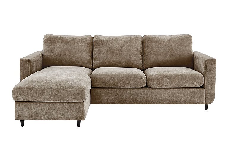 Esprit Fabric Left Hand Facing Chaise Sofa Bed with Storage - Taupe