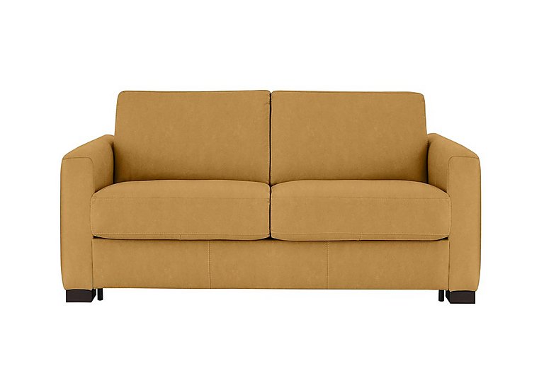 Nicoletti - Alcova 2 Seater Fabric Sofa Bed with Box Arms - Flambe Ocre