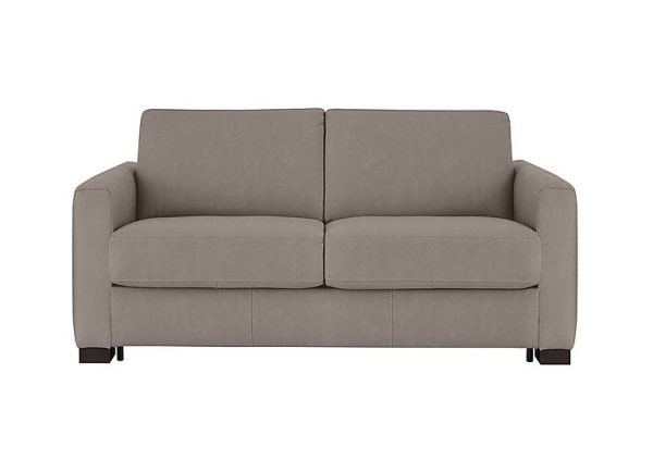 Nicoletti  Alcova 2 Seater Fabric Sofa Bed with Box Arms  Flambe Tortora | Bed Sava