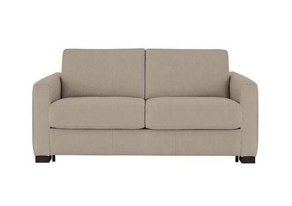 Nicoletti  Alcova 2 Seater Fabric Sofa Bed with Box Arms  Flambe Visone | Bed Sava