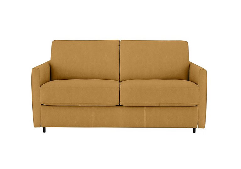 Nicoletti - Alcova 2 Seater Fabric Sofa Bed with Slim Arms - Flambe Ocre