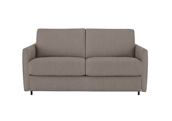 Nicoletti  Alcova 2 Seater Fabric Sofa Bed with Slim Arms  Flambe Tortora | Bed Sava