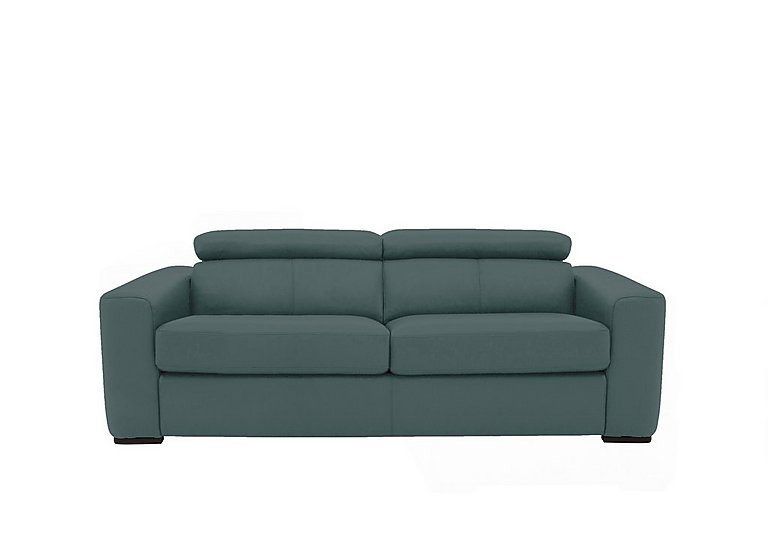 Infinity 3 Seater BV Leather Sofa Bed - BV Lake Green