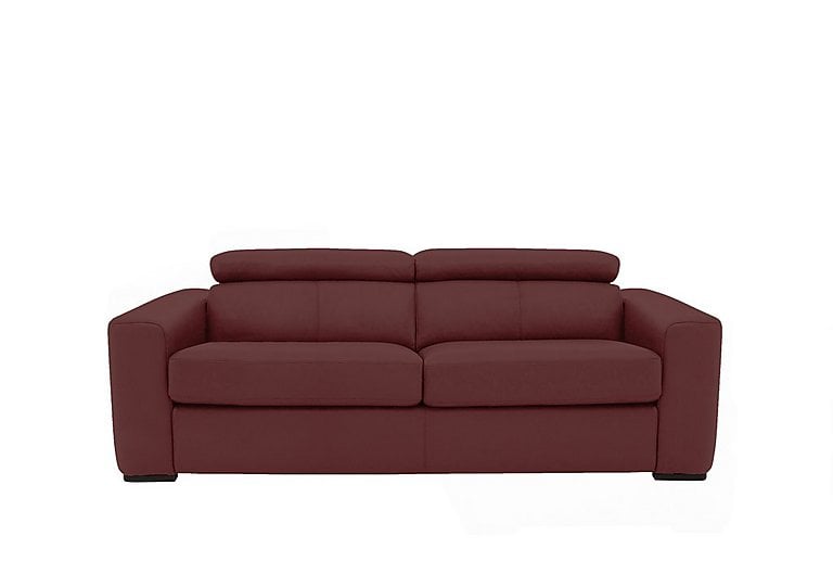Infinity 3 Seater BV Leather Sofa Bed - BV Deep Red