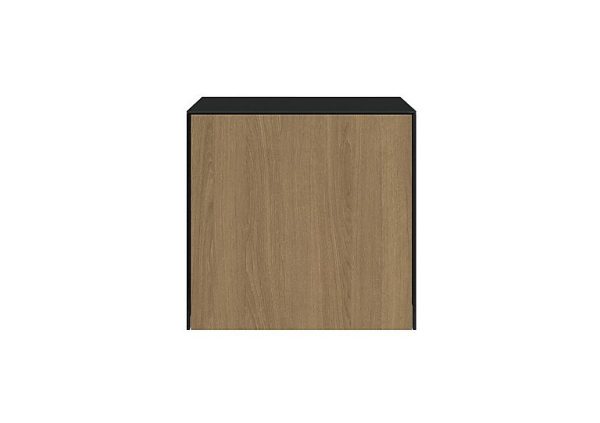 Lexa Smart Lamp Table  Black and Oak | Bed Sava