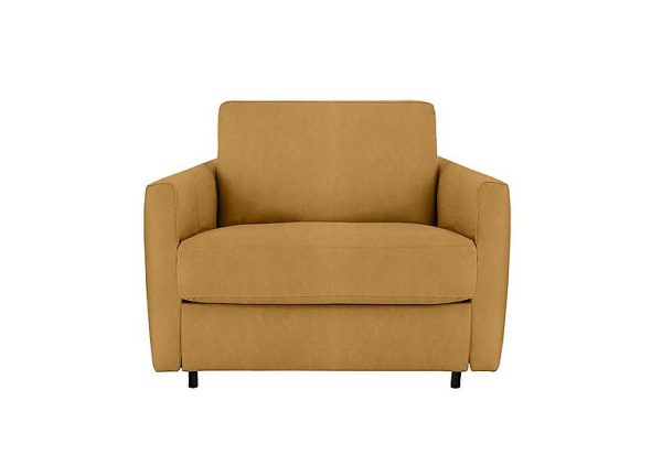Nicoletti  Alcova Fabric Chair Sofa Bed with Slim Arms  Flambe Ocre | Bed Sava