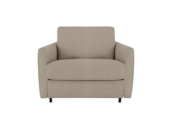 Nicoletti  Alcova Fabric Chair Sofa Bed with Slim Arms  Flambe Visone | Bed Sava