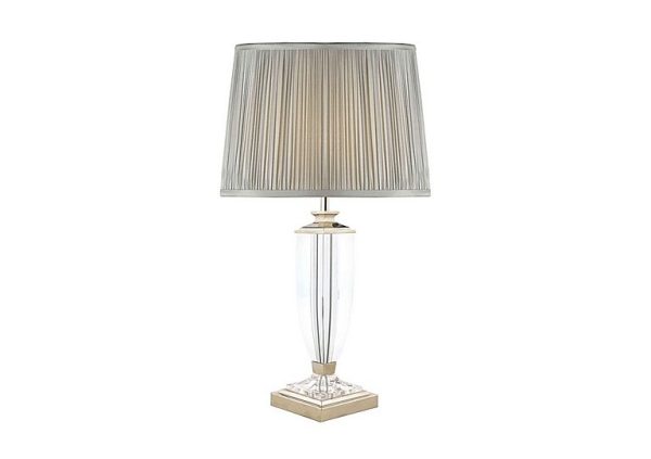 Laura Ashley  Carson Medium Table Lamp  Nickel | Bed Sava